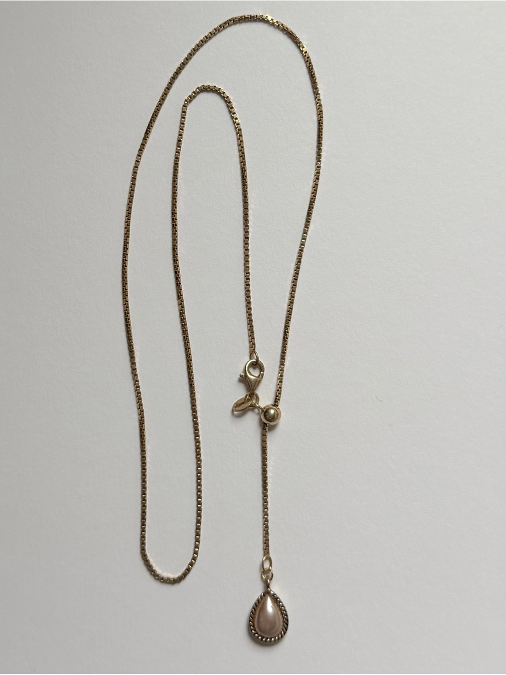 vintage gold 925 sterling silver adjustable dainty chain necklace - Picture 4 of 6